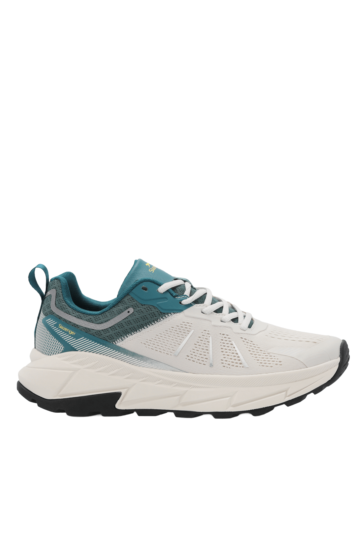 Slazenger Warren sneakers in White / Green — side view