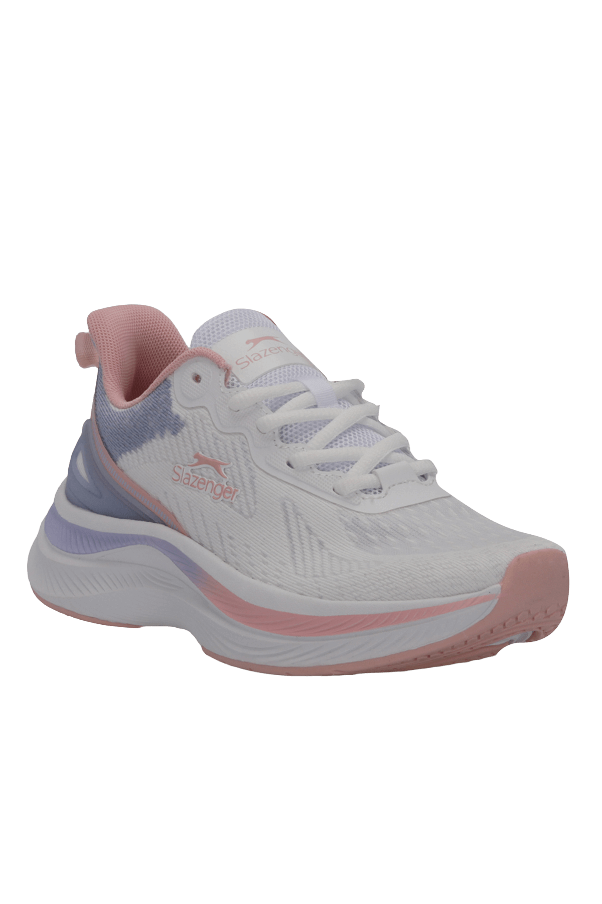 Slazenger Wetford Women's Sneakers - White / Pink angle 4