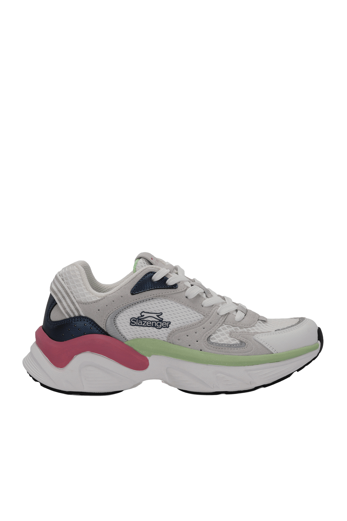 Slazenger Wind sneakers in White / Navy — side view